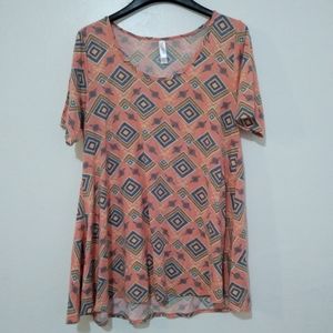 LulaRoe Size Large Aztec Print Top